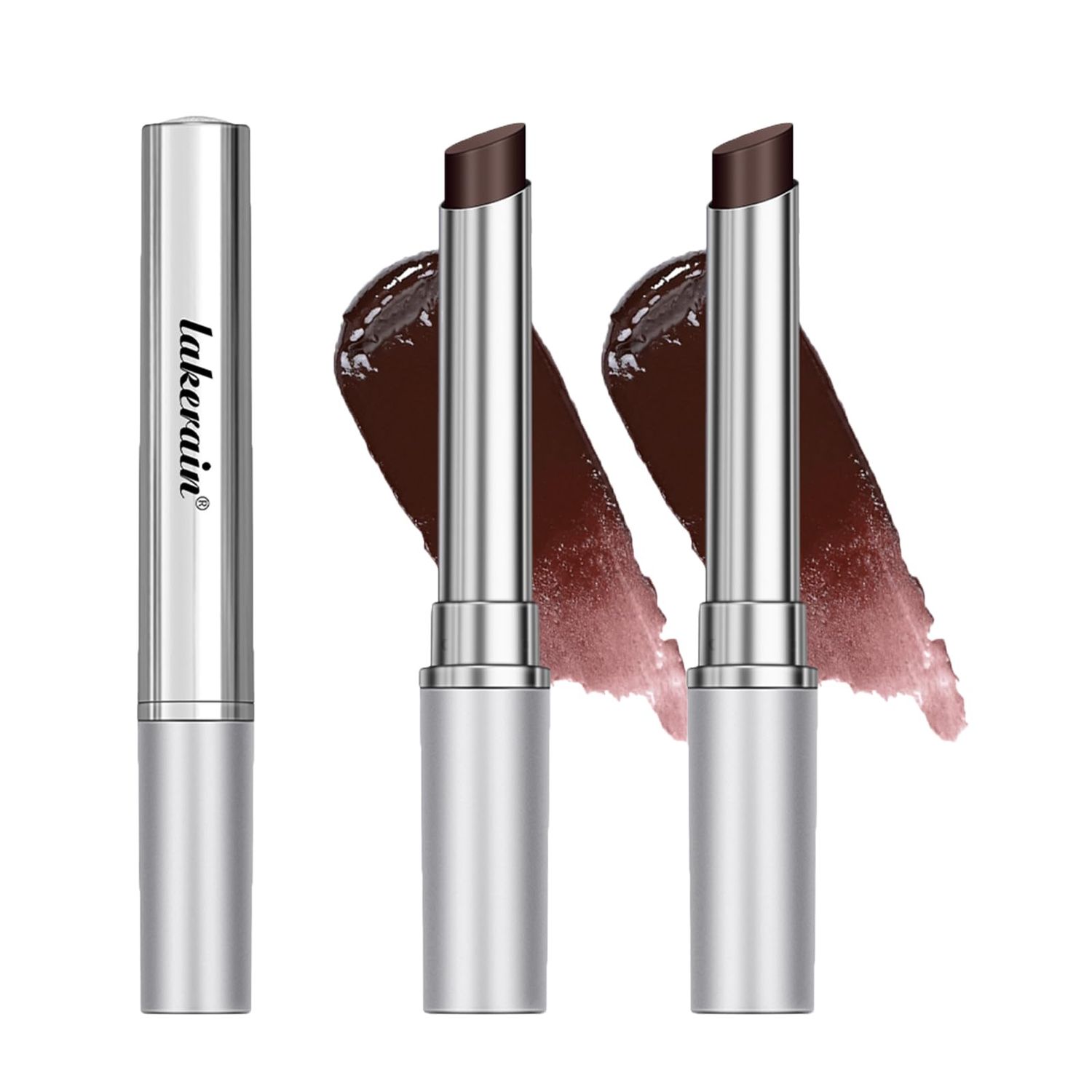 2Pcs Honey Lipstick Tinted Lip Balm,Almost Lipstick for All Skin, Hydrating and Nourishing Tinted Lip Balm for Women(Black)
