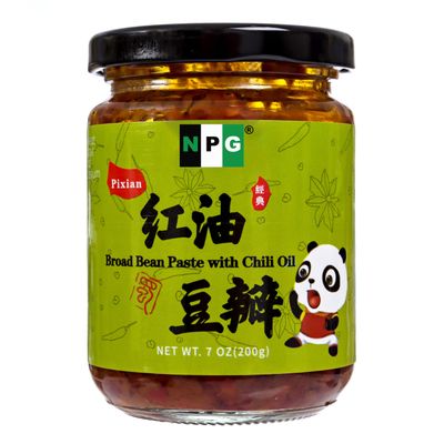 NPG Premium Sichuan Pixian Broad Bean Chili Paste with Red Chili Oil 7 Oz, Salty Fermented Hongyou Doubanjiang, Authentic Ingredient for Hotpots, Mapo Tofu, and Flavorful Sichuan Cuisine