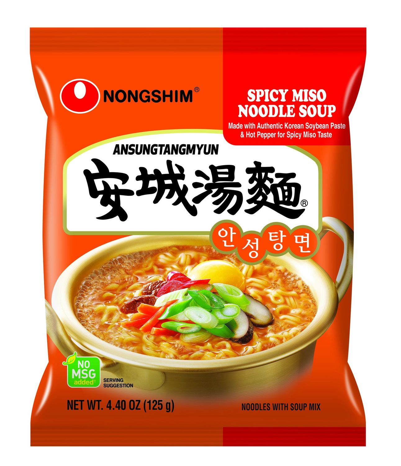 Nongshim Ansungtangmyun Noodle Soup, 4.4 Ounce (Pack of 16)