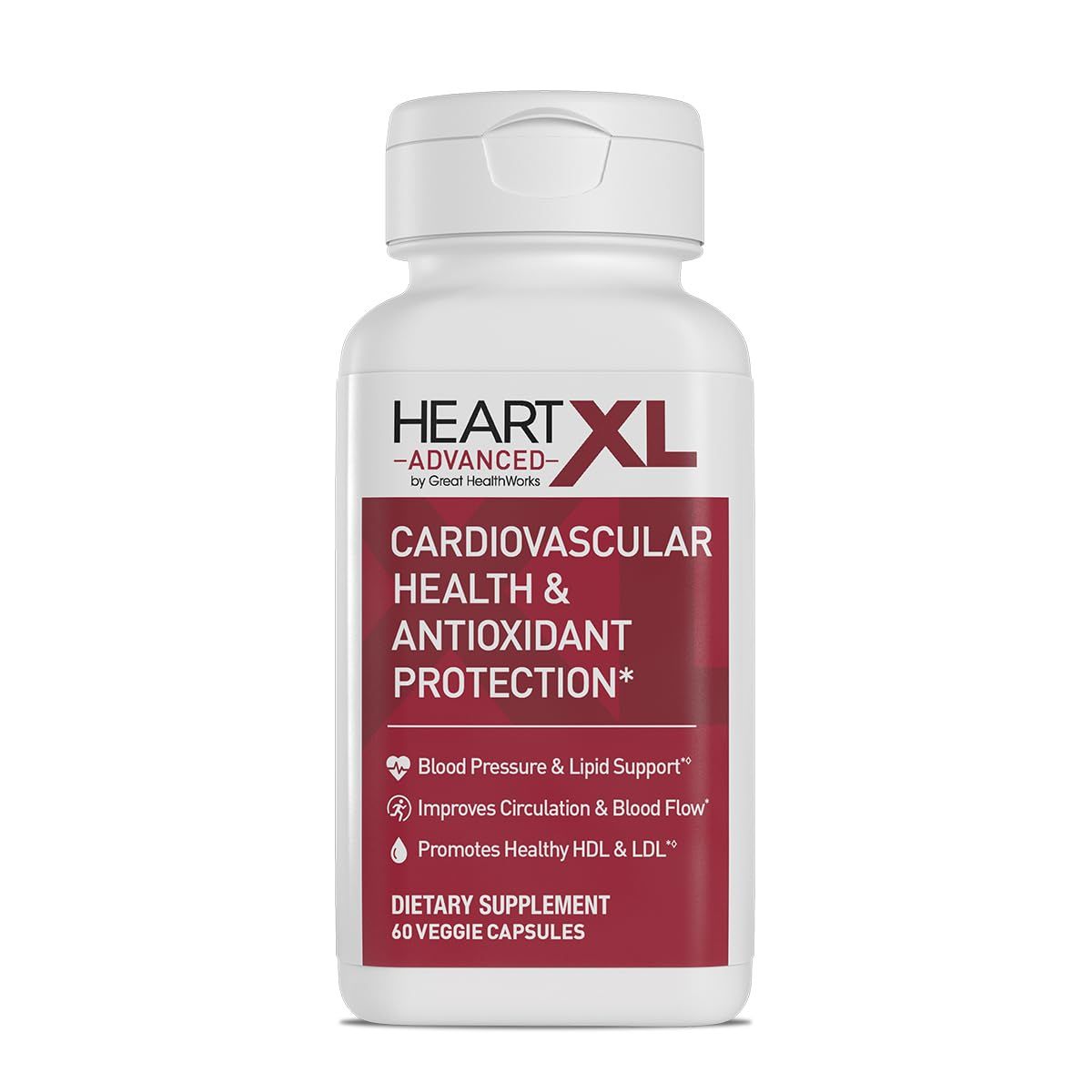 OmegaXL HeartXL Advanced - Heart Health Supplement - Three clinically Studied Mediterranean antioxidant extracts - Supports Blood Pressure, Cholesterol and Circulatory Health (60 Capsules)