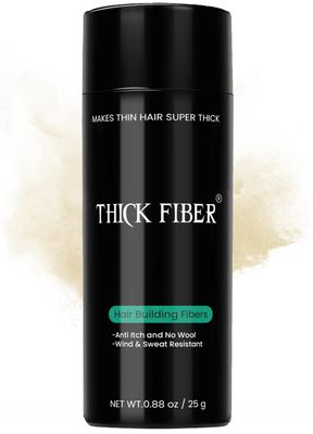 THICK FIBER Hair Fibers for Thinning Hair &amp; Bald spots (LIGHT BLONDE) - 25g Bottle - Conceals Hair Loss in Seconds - Hair Powder for Women &amp; Men
