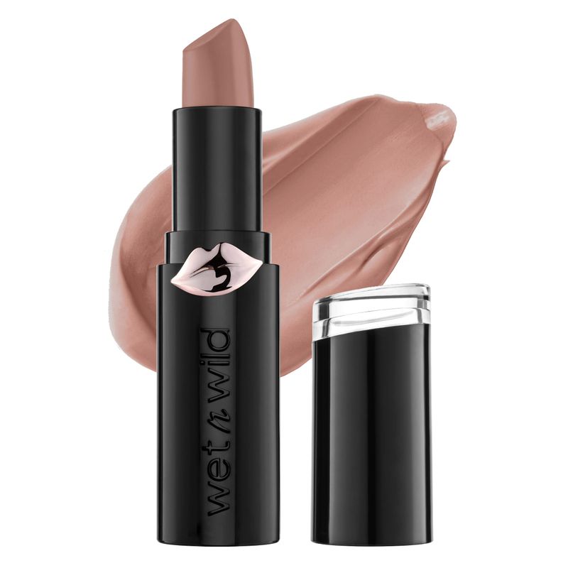 wet n wild Mega Last Matte Lip Color, Semi Matte Hyaluronic Acid Infused, Long Lasting Full Coverage for a Nourishing Pout, Cruelty-Free &amp; Vegan - Skin-ny Dipping