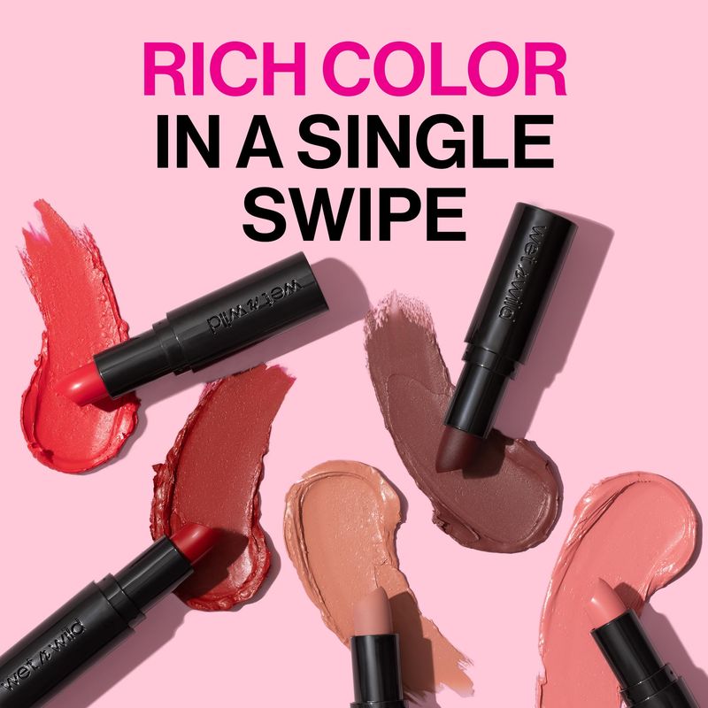 wet n wild Mega Last Matte Lip Color, Semi Matte Hyaluronic Acid Infused, Long Lasting Full Coverage for a Nourishing Pout, Cruelty-Free &amp; Vegan - Skin-ny Dipping