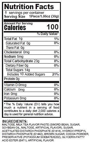 YUKI/LOVE Boba Milk Tea Mochi Bag, 8.48 Ounce