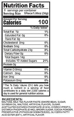 YUKI/LOVE Boba Milk Tea Mochi Bag, 8.48 Ounce