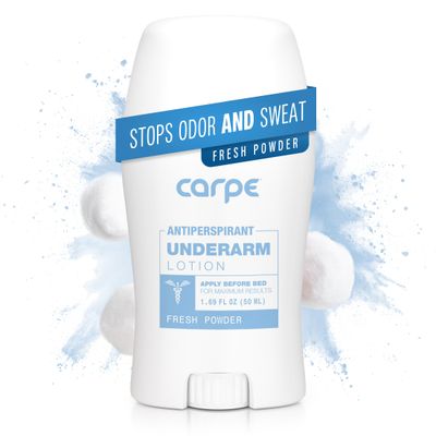 Carpe Underarm Antiperspirant and Deodorant, Fresh Powder Scent