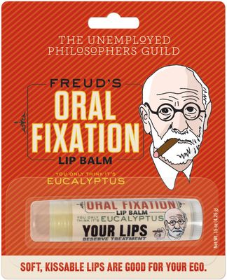 Sigmund Freud&#39;s Oral Fixation Lip Balm Tube, Eucalyptus Mint Flavored - Cruelty-Free and Made in the USA from Natural and Imported Ingredients