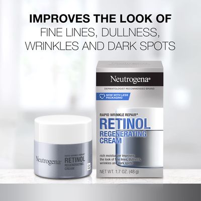 Neutrogena Rapid Wrinkle Repair Retinol Face Moisturizer, Anti-Aging Face Cream with Retinol &amp; Hyaluronic Acid, 1.7 oz Trial Size Hydro Boost Facial Cleanser, 0.5 fl. oz