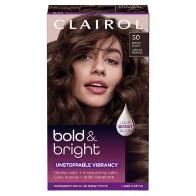 Clairol Bold &amp; Bright Permanent Hair Dye, 50 Brown Sugar Hair Color, Pack of 1