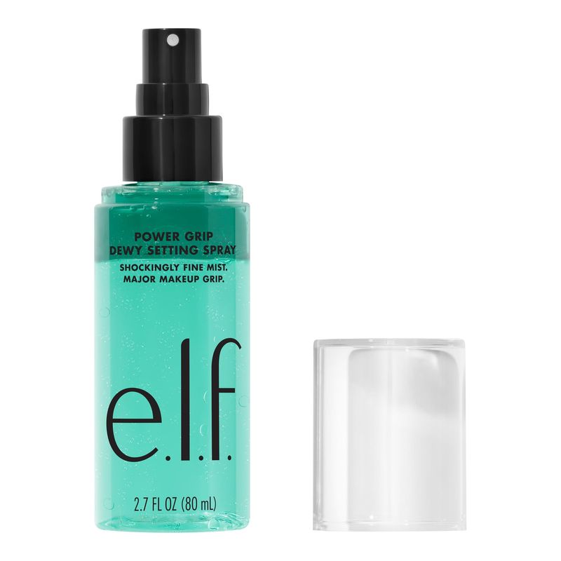e.l.f. Power Grip Dewy Setting Spray, Ultra Fine Mist Made With Hyaluronic Acid, Grips Makeup For A Hydrated, Dewy Finish, Vegan &amp; Cruelty-Free