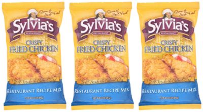 Sylvias Crispy Fried Chicken Mix, Chicken Fry Seasoning Mix for Perfect Fried Chicken, Make Crispy Fried Chicken at Home, 10oz bag (Pack of 3)