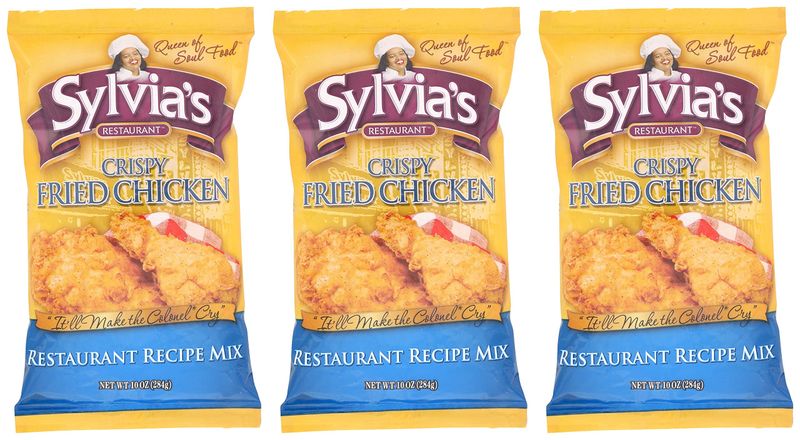 Sylvias Crispy Fried Chicken Mix, Chicken Fry Seasoning Mix for Perfect Fried Chicken, Make Crispy Fried Chicken at Home, 10oz bag (Pack of 3)