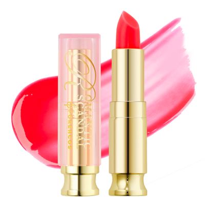 Forencos Tinted Lip Balm Hydrating 0.11oz, Glow Pink Shade, Glossy High Pigmentation, Sheer and Smooth, Mositurizing, Natural Color (Red Scarlet)