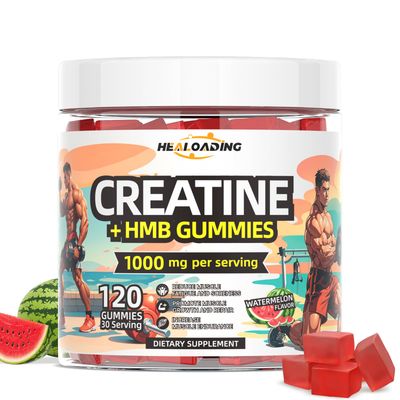 HEALOADING Creatine Monohydrate Gummies HMB Supplements for Men - Creatine and HMB Supplement for Boost Strength Performance Build Muscle Supports and Muscle Growth &amp; Recovery