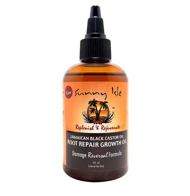 Sunny Isle Jamaican Black Castor Oil Root Repair Growth Oil, Brown 4 Fl Oz (2 Pack)