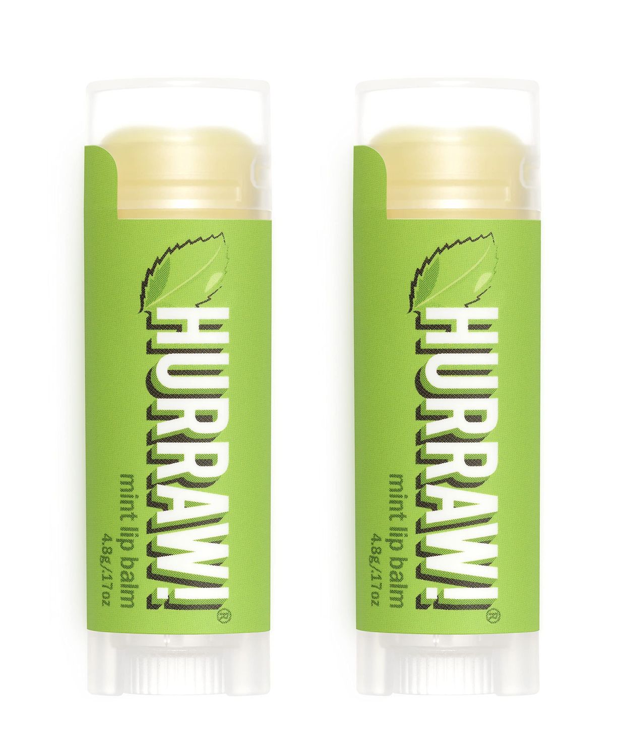 Hurraw! Mint Lip Balm, 2 Pack: Organic, Certified Vegan, Cruelty and Gluten Free. Non-GMO, 100 Natural Ingredients. Bee, Shea, Soy and Palm Free. Made in USA