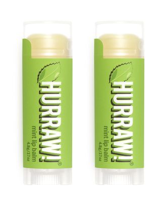 Hurraw! Mint Lip Balm, 2 Pack: Organic, Certified Vegan, Cruelty and Gluten Free. Non-GMO, 100 Natural Ingredients. Bee, Shea, Soy and Palm Free. Made in USA