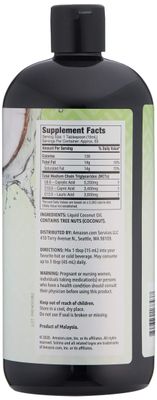Amazon Brand - Solimo MCT Liquid Coconut Oil, Unflavored, 32 fl oz (Pack of 1)