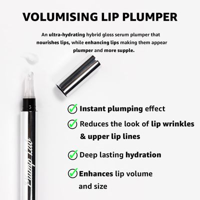 Plump Lab Lip Plumper Lip Gloss Clear &amp; Hydrating Plumping Lip Treatment Volumizing Lips