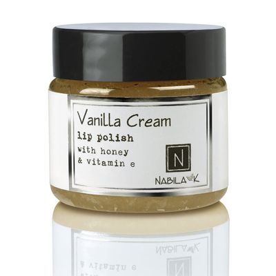 Vanilla Cream Lip Polish, 1 oz by Nabila K - Hydrating Lip Exfoliator &amp; Moisturizer with Honey and Vitamin E for Dry and Chapped Lips - Cruelty-Free, Real Sugar, Made in USA