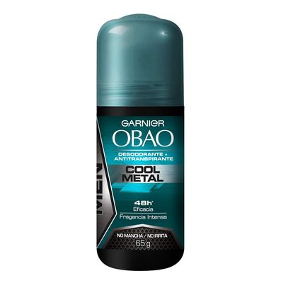 (Pack of 4) Garnier OBAO for Men, 48 Hour Roll on Deodorant &amp; Antiperspirant, Cool Metal Scent, 65 g each by Garnier OBOA