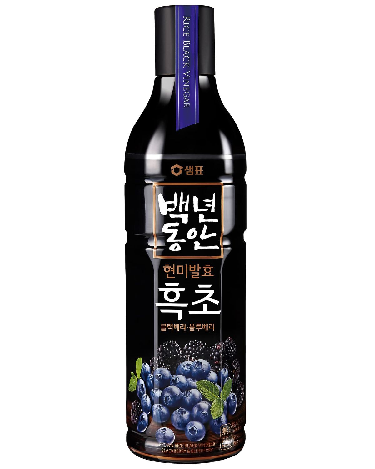 SEMPIO Black Rice Vinegar Drink Blackberry &amp; Blueberry - Fermented Brown Rice, Vegan, Naturally Concentrated Mix for Salad Dressings, Desserts &amp; Sauces. Non-Sugar, Non-Artificial (30.4 fl oz / 900mL)