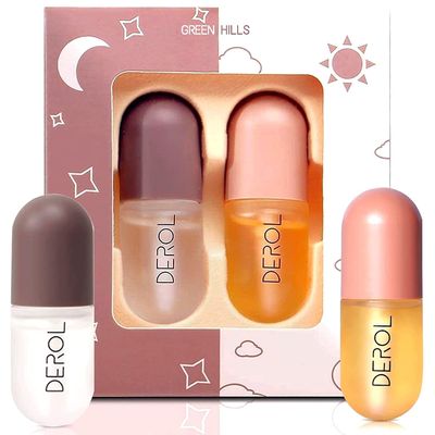 Lip Plumper Set, Natural Lip Care &amp; Enhancer Set by Green Hills, Day &amp; Night Serum, Softer Bigger Fuller Lips by Natural Lip Enhancer, Lip Mask, Lip Gloss, No Chapped Lips