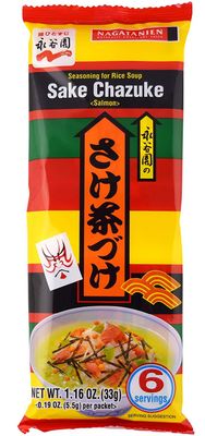 Nagatanien Sake Chazuke 6pcs Salmon Flavor 1.16oz (5 Pack)