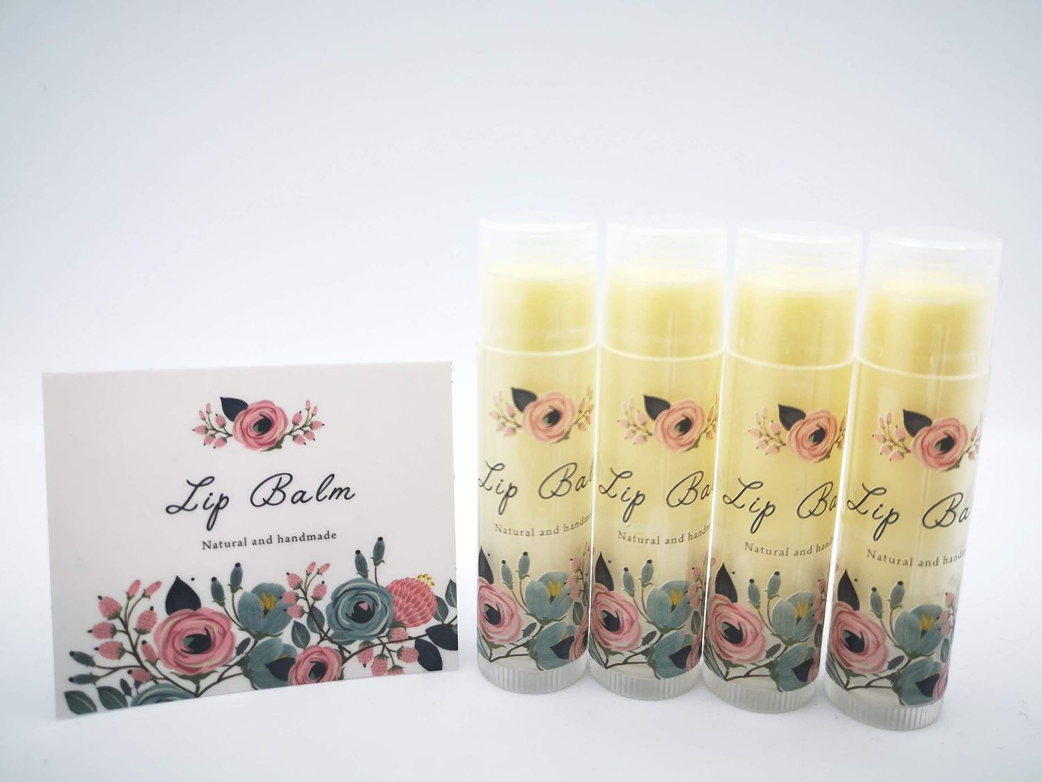 ZZYBIA Assorted Clear Vinyl Lip Balm Label Sticker for Lip Balm Tubes Containers 20pcs - Teal Multi