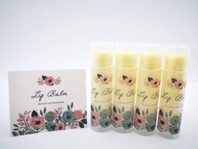 ZZYBIA Assorted Clear Vinyl Lip Balm Label Sticker for Lip Balm Tubes Containers 20pcs - Teal Multi
