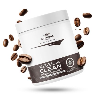 XEELA Pre Workout - Clean &amp; Tested - Jitter Free, Safe, and Natural - Increase Thermogenic Energy, Focus, and Endurance w/Creatine, Organic Caffeine, and Plant Based Citrulline (Vanilla Iced Coffee)