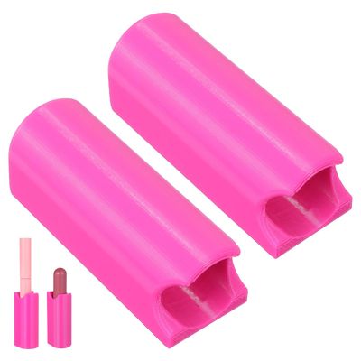 Guduling 2 Pcs Lip Balm Holder for Car,Chapstick Holder for Car,Cars Chapstick Holders No Melt,Upright Cars Essentials Cute Insulated Chapsticks Holders for Girl Decor(Rose red)