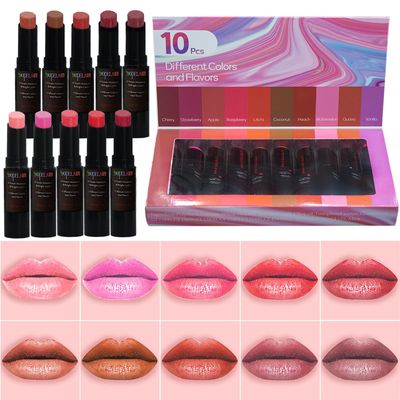 Yopela 10 Pack Tinted Lip Balm With Glitter Powder Tinted Chapstick - Moisturizing, Soothing, and Repairing Dry and Chapped Lips Valentine&#39;s Gift