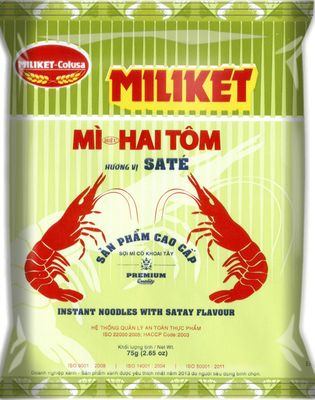 Miliket-Colusa Vietnam Instant Ramen Noodles - Shrimp Satay Flavor Sat (Pack of 10)
