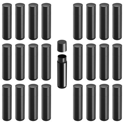 25PCS Lip Balm Tubes 5.5 ml Empty Lip Balm Containers, Black Refillable Rotatable Lipstick Tubes for DIY Lip Gloss Balm, Lipsticks, Solid Perfume