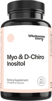 Wholesome Story Myo-Inositol &amp; D-Chiro Inositol Supplement for Women | Fertility Supplements for Hormonal Balance &amp; Ovarian Health Support | Myoinositol | Ideal 40:1 Ratio | 30 Servings