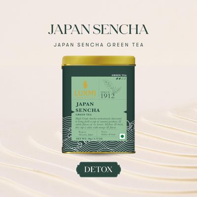 Luxmi Estates - Japanese Sencha Green Tea - 50g (25 cups) | Authentic Japanese Sencha Tea by First Leaves | Mild, Rich &amp; Refreshing Premium Tea