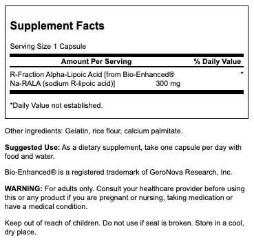 Swanson Triple Strength R-Fraction Alpha Lipoic Acid - Promotes Healthy Blood Pressure &amp; Delivers Essential Nutrients - (30 Capsules, 300mg Each)