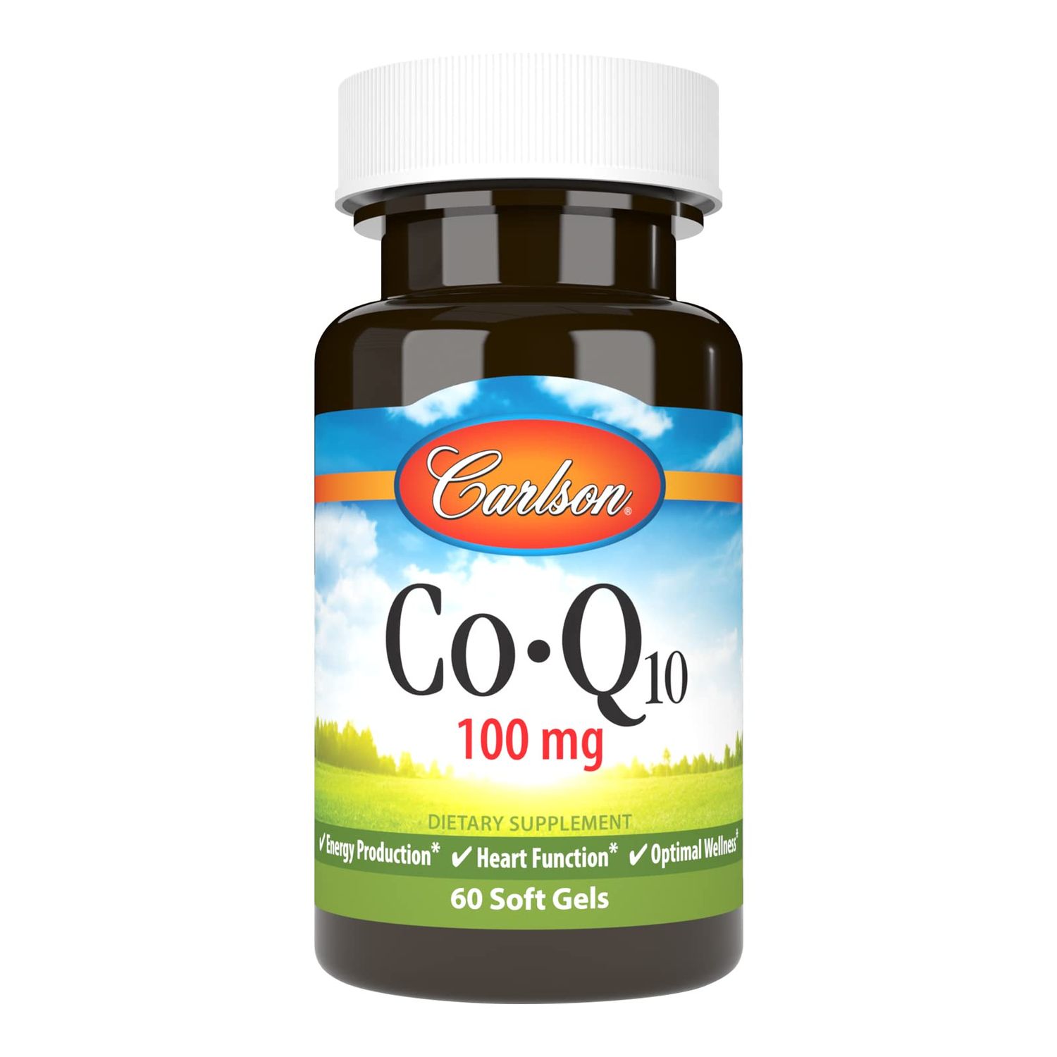 Carlson - Co-Q10, 100 mg, Energy Production &amp; Heart Function, 60 Softgels