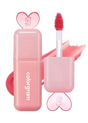 COLORGRAM Juicy Drop Tint 03 Litchi Luster | Juicy Lip Gloss, Glowing Lip Stain with Fruity Colors, Buildable &amp; Blendable, Highly Pigmented