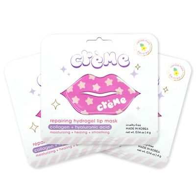 The Crme Shop Boba Bears Repairing Hydrogel Lip Mask, Lip Masks for Dry Lips, Hydrating Lip Mask, Lip Patches for Wrinkles, Collagen &amp; Hyaluronic Acid