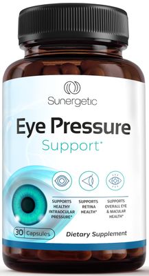 Sunergetic Premium Eye Pressure Support Supplement - Eye Pressure Supplement with Saffron, Lutein, Zeaxanthin, Bilberry &amp; Pine Bark - Supports Ocular Health &amp; Overall Vision - 30 Count