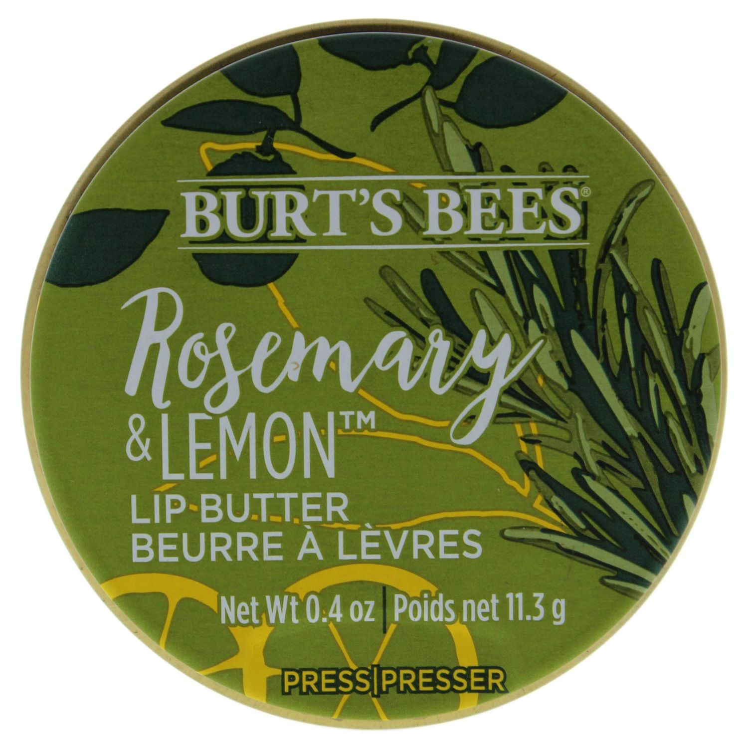 Burts Bees Rosemary and Lemon Lip Butter Unisex Lip Balm 0.4 oz