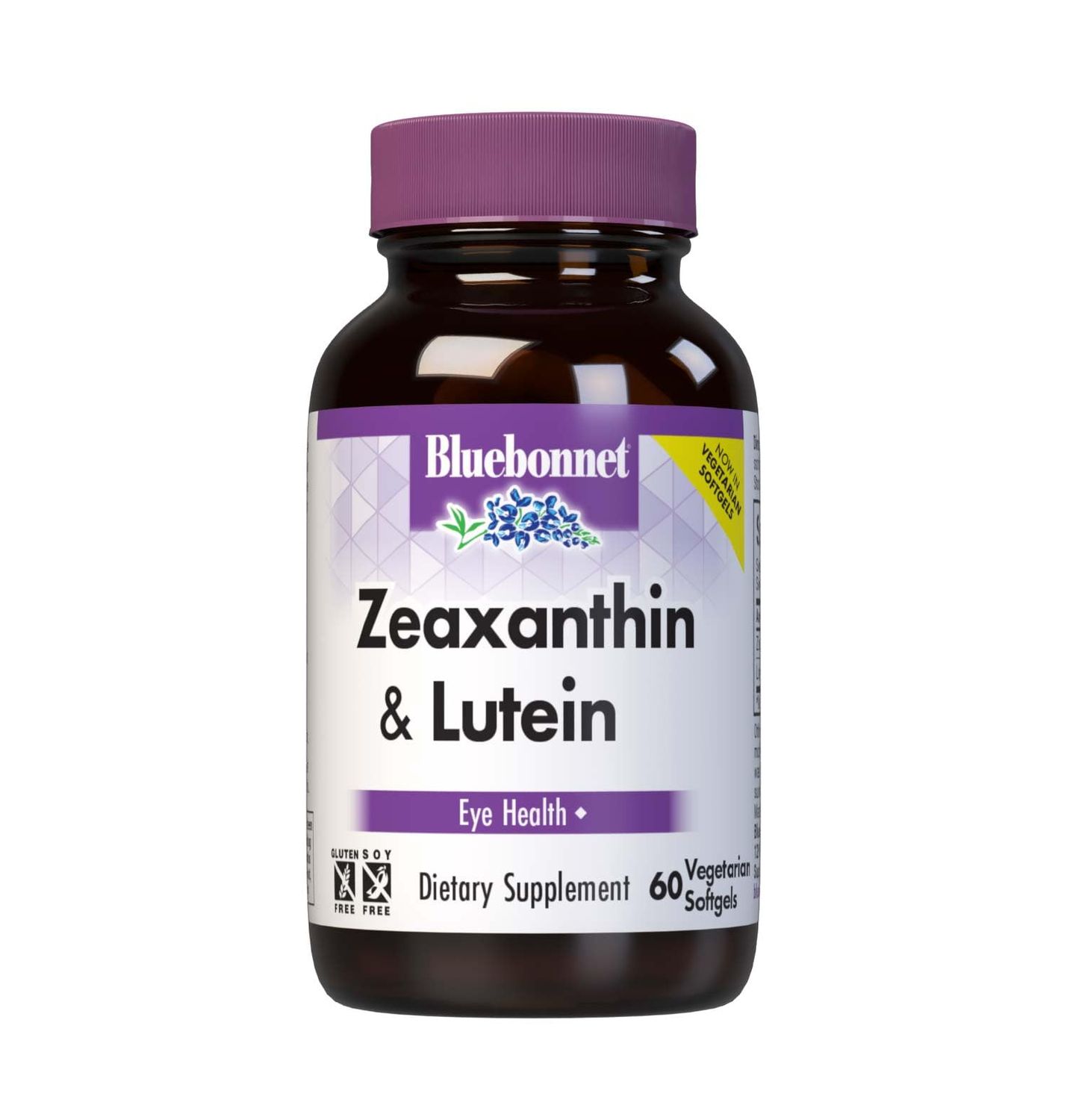 Bluebonnet Nutrition Zeaxanthin Plus Lutein Softgel, Lutein &amp; Zeaxanthin, Eye Health &amp; Blue Light Exposure, Lutein from Marigold, Zeaxanthin from Paprika, Gluten Free, Soy Free, Milk Free, 60 Softgels