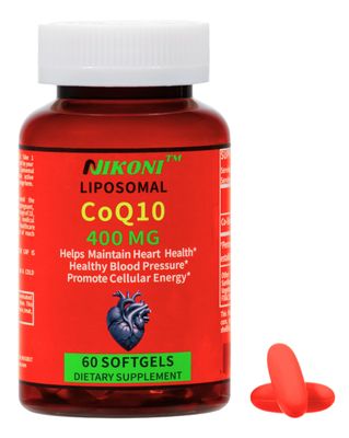 Nikoni Liposomal CoQ10 400 mg, Higher Absorption, Supports Heart, Brain &amp; Energy (60 Softgels)