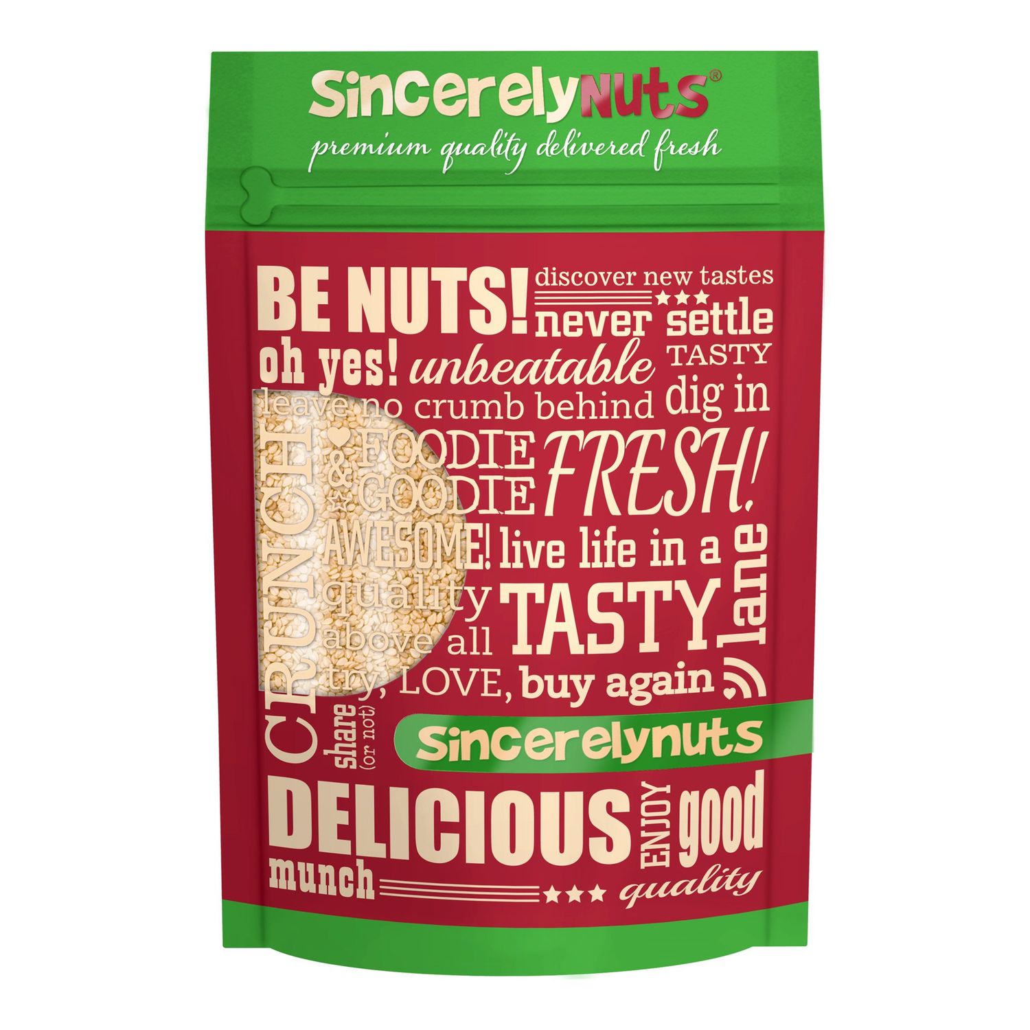Sincerely Nuts Natural Sesame Seeds 3 LB Bag Unhulled Super Food Source of Fiber Essential Nutrients Paleo Friendly Use in Bulk for Baking, Bread, Dressing Seasoning Kosher