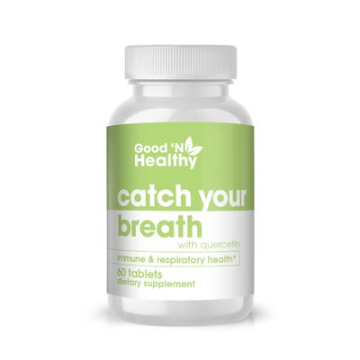 Good &#39;N Healthy Quercetin Catch Your Breath with Plant Based Quercetin Supplement for Improved Immune and Respiratory Health, 60 Tablets