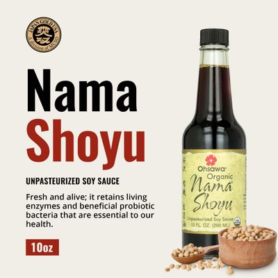 Gold Mine Natural Food Co - Nama Shoyu, Unpasteurized Soy Sauce, Japanese Fermented, Rich Probiotics, Non-GMO - 10 oz Bottle for Sushi