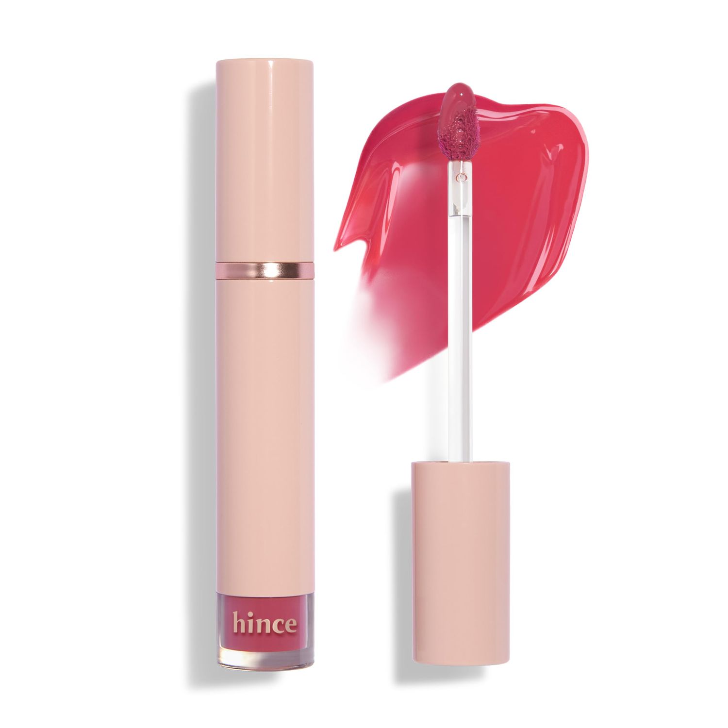 HINCE Mood Enhancer Water Liquid Glow - Non-Sticky &amp; Waterproof Lip Stain for Women - Long Wearing Lip Gloss for Natural and Glass Glow - Moisturizing Liquid Makeup, 0.16 fl.oz. (CHERISHED)