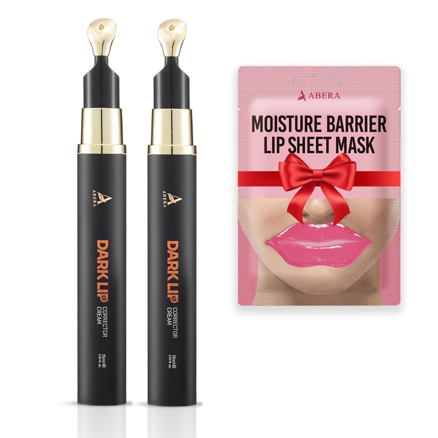 ABERA Dark Lips Corrector Cream, Lip Balm For Lightening &amp; Brightening Dark Lips For Men &amp; Women, Moisturizing Lip Plumper with Shea Butter, Lip Scrub, 0.51 Fl Oz (2 BOXES GIFT)
